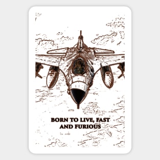 Fighter Jet Born P19 Sticker